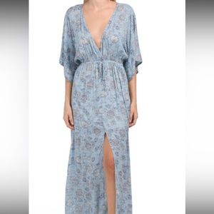 COPY - NWT LUSH BLUE V-NECK MAXI DRESS - SIZE L